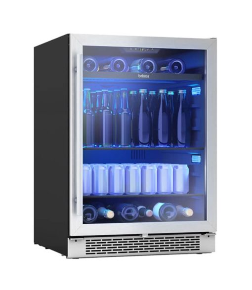 Brisas By Zephyr 24" Stainless Frame Single Zone Beverage Cooler