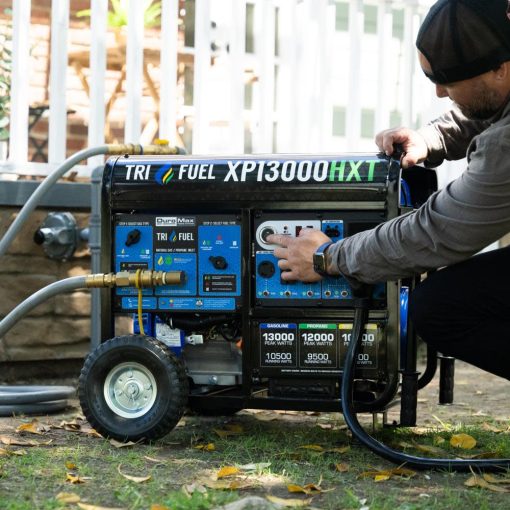 DuroMax Generator with CO Alert 13000Watt 500cc Tri Fuel Gas Propane Natural Gas Portable - Image 6