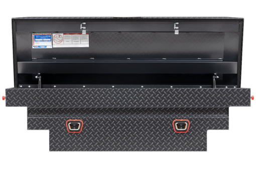 Weather Guard Saddle Truck Tool Box Aluminum Compact Deep Gunmetal Gray - Image 2
