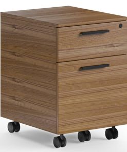 BDI Linea Natural Walnut Mobile File Pedestal