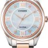 Citizen Arezzo Pink Gold Watch, White MOP Dial, 32mm