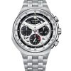 Citizen Eco-Drive Caliber 2100 Chronograph Silver-Tone Dial & SS Bracelet Watch, 44mm