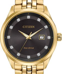 Citizen Eco-Drive Gold-Tone Diamond Corso Mens Watch