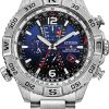 Citizen Eco-Drive Promaster Navihawk A-T Chronograph Blue Dial Silver SS Bracelet Watch, 48mm