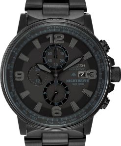 Citizen Eco-Drive Black Nighthawk Mens Watch