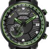 Citizen 44mm Satellite Wave GPS Freedom Black Stainless Steel Mens Watch