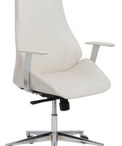 Euro Style Bergen White High Back Office Chair