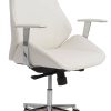 Euro Style Bergen White Low Back Office Chair