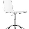 Euro Style Chloe Clear Office Chair w/o Armrests