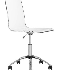 Euro Style Chloe Clear Office Chair w/o Armrests