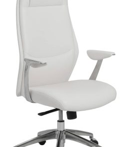 Euro Style Crosby White High Back Office Chair
