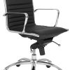 Euro Style Dirk Black/Chrome Low Back Office Chair