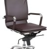 Euro Style Gunar Brown Pro High Back Office Chair