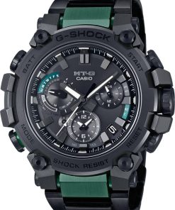 G-Shock MT-G MTGB3000 Series Chronograph Black/Green SS & Resin Watch, 50.9mm