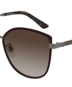 Gucci GG0589SK Cat-Eye Sunglasses, Brown Gradient Lenses, 57mm