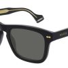 Gucci GG0735S Polarized Sunglasses, Black Frames, 53mm