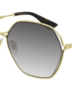 Gucci GG0818SA Oversized Square Sunglasses, Grey Gradient Lenses, 63mm