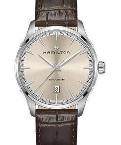 Hamilton Jazzmaster Automatic Beige Dial Brown Leather Watch, 40mm