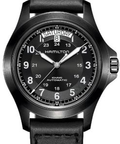 Hamilton Khaki Field King Automatic Black Dial & Leather Strap Watch, 40mm