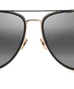Maui Jim Fair Winds Gold With Black Matte Polarized Sunglasses, Neutral Grey Lenses, 58mm