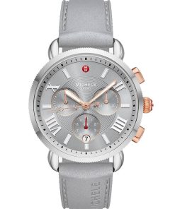 Michele Sporty Sport Sail Slate Silicone Watch, Grey Dial, 38mm