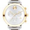 Movado BOLD Evolution Silver-Toned Metallic Dial Two-Tone Stainless Steel Bracelet Watch, 38mm