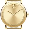 Movado BOLD Evolution Yellow Gold-Tone Dial & Ion-Plated SS Mesh Bracelet Watch, 40mm