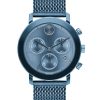 Movado BOLD Evolution Chronograph Ice Blue Dial & Ion-Plated SS Mesh Bracelet Watch, 42mm