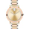 Movado BOLD Evolution Light Gold-Tone Dial Tri-Color Link Bracelet Watch, 34mm