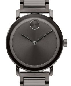 Movado BOLD Evolution Gunmetal Sunray Dial & Ion-Plated SS Link Bracelet Watch, 40mm