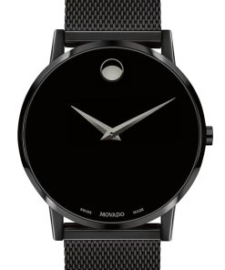 Movado Museum Classic Black-Toned Dial PVD Stainless Steel Mesh Watch, 40mm