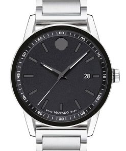 Movado Museum Sport Black Dial Stainless Steel Watch, 42mm