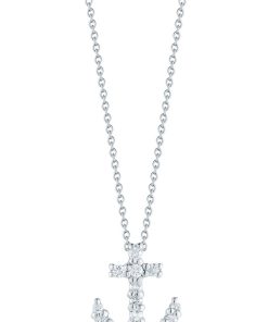Roberto Coin 18K White Gold Tiny Treasure Diamond Anchor Pendant