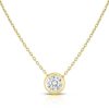 Roberto Coin 18K Yellow Gold Bezel Set Diamond Solitaire Station Necklace