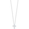 Roberto Coin 18KT White Gold Baby Cross Pendant With Diamonds