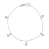 Roberto Coin 18K White Gold 5 Station Dangling Diamond Bracelet
