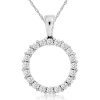 Royal Jewelry 14K White Gold Diamond Pendant