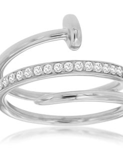 Royal Jewelry 14K White Gold Ladies Diamond Ring