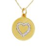 Royal Jewelry 14K Yellow Gold Diamond Heart Pendant