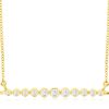 Royal Jewelry 14K Yellow Gold Diamond Necklace