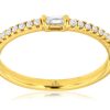 Royal Jewelry 14K Yellow Gold Diamond Wedding Band