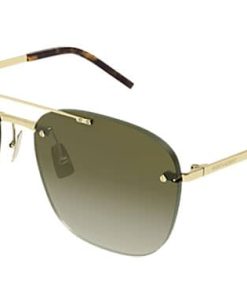 Saint Laurent Classic SL 309 Rimless Sunglasses Brown Gradient Lenses, 58mm