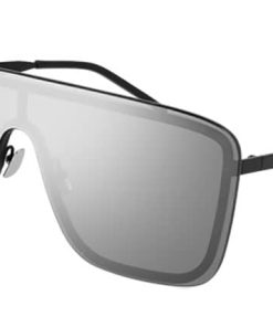 Saint Laurent SL 364 MASK Mask Sunglasses, Silver Lenses, 99mm