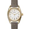 Shinola The Derby Polished PVD Gold Stainless Steel Watch, Heather Gray Strap, 30mm
