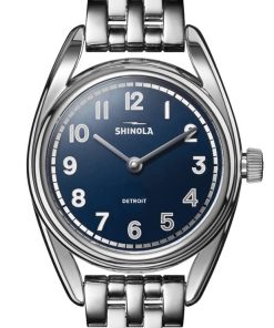 Shinola The Derby Navy Dial Silver-Tone Stainless Steel Watch, 30mm
