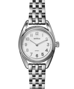 Shinola The Derby Polished Silver-Tone Stainless Steel Watch, Silver Bracelet, 30mm