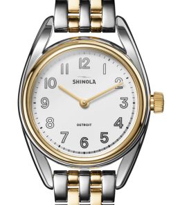 Shinola The Derby White Dial Two-Tone Stainless Steel Watch, 30mm