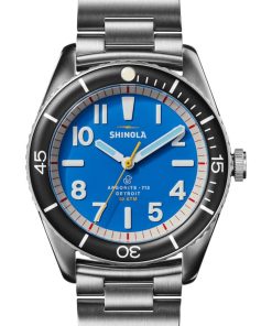 Shinola The Duck Bermuda Blue Dial Stainless Steel Bracelet Watch, 42mm