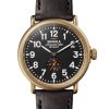 Shinola The Runwell Quartz Black Leather Strap 47mm Watch