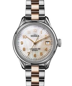 Shinola The Vinton 32mm White Mother Of Pearl Dial Unisex Watch